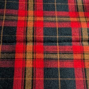 Tartan/Plaid New Fabric Red, Black, Gold: 66" (1.83 Yards) Wide x 21" Long